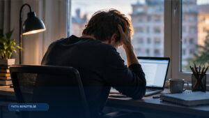 Perfekt fasad – symbolisk illustration till fiktiva berättelsen: Alla trodde att jag hade ett perfekt liv